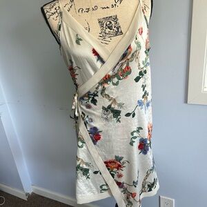 Gilligan & O'Malley‎ Cream Ruched Wrap Sundress